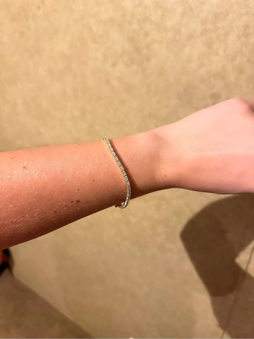 Melinda Maria Baby Heiress tennis Bracelet Gold